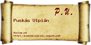 Puskás Ulpián névjegykártya